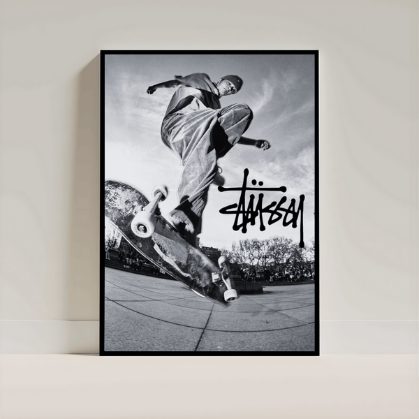 Stüssy Skateboard Poster | Streetwear Skater Wall Art | Aesthetic Room Decor - Inkspire