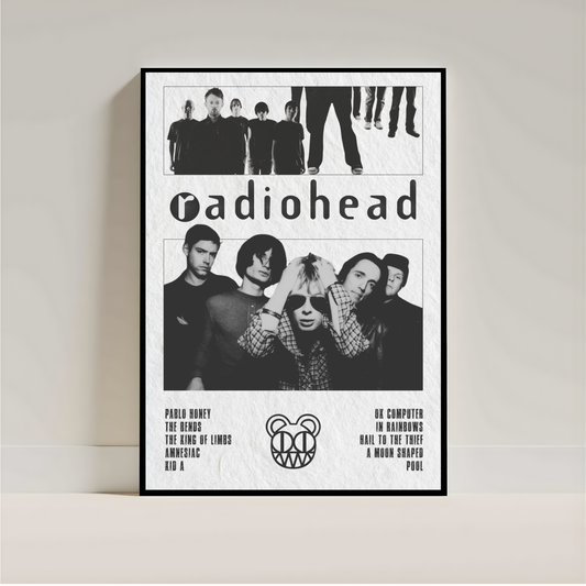 Radiohead Poster – Alternative Rock Wall Art for Bedroom & Studio