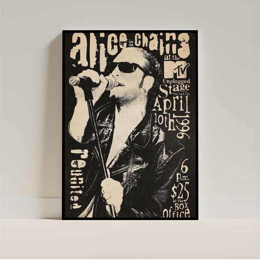 Alice in Chains Poster | Grunge Aesthetic Wall Art | Alternative Music Room Decor