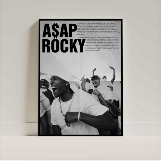 A$AP Rocky Poster | Aesthetic Rap Wall Art | Streetwear Room Decor - Inkspire