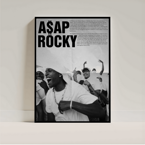 A$AP Rocky Poster | Aesthetic Rap Wall Art | Streetwear Room Decor - Inkspire