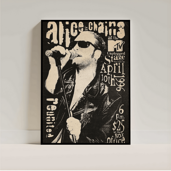 Alice in Chains Poster | Grunge Aesthetic Wall Art | Alternative Music Room Decor - Inkspire