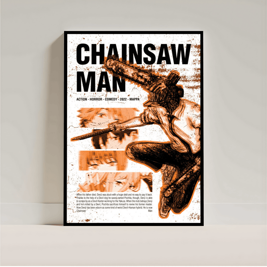 Chainsaw Man Poster | Anime Wall Art | Aesthetic Manga Room Decor Print - Inkspire