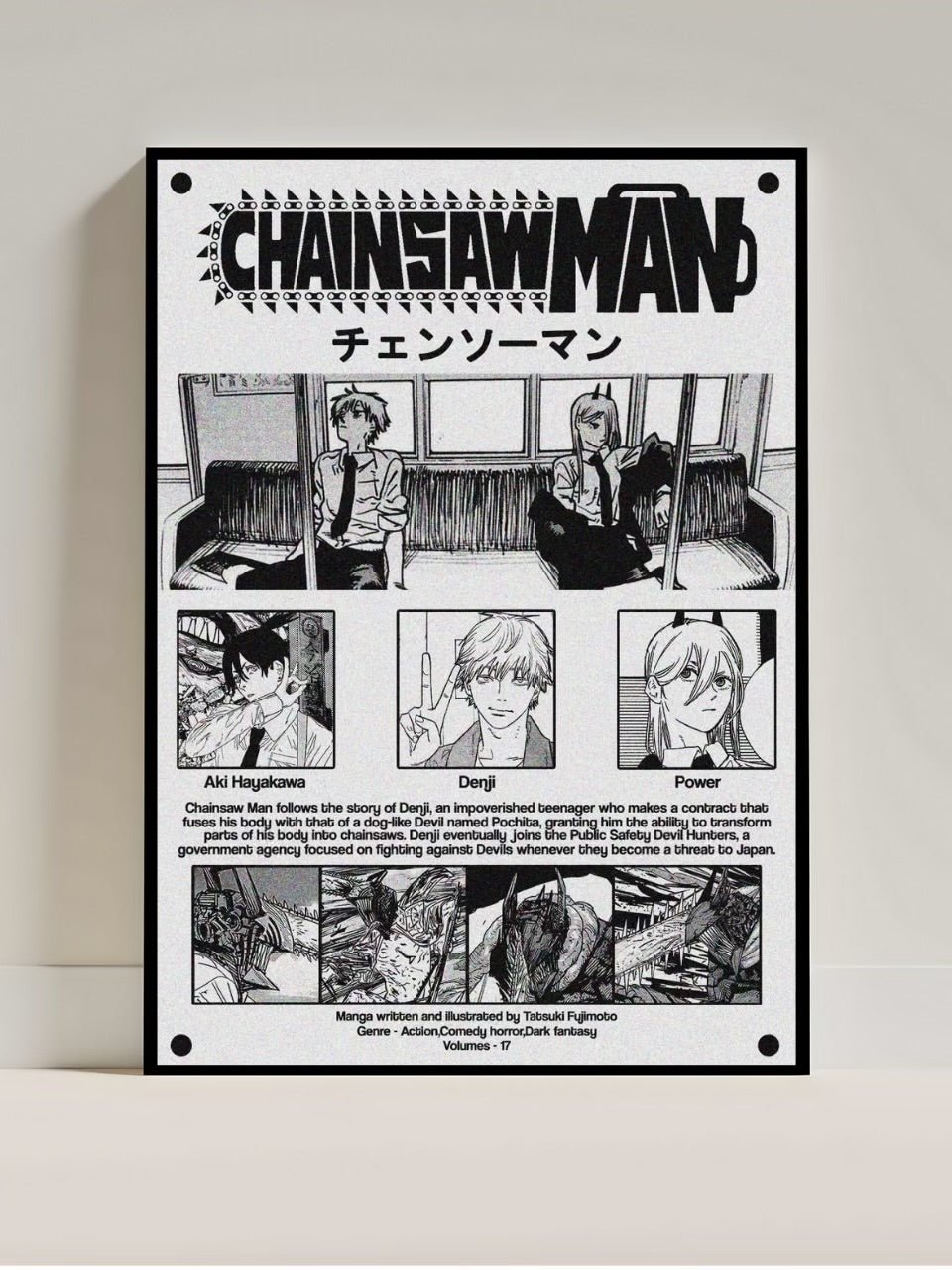 Chainsaw Man Poster – Anime Wall Art for Bedroom & Gaming Room - Inkspire