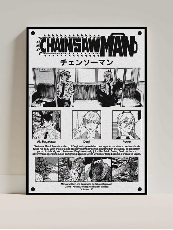 Chainsaw Man Poster – Anime Wall Art for Bedroom & Gaming Room - Inkspire