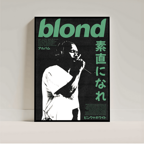 Frank Ocean Blonde Poster – Minimal Album Cover Wall Art - Inkspire