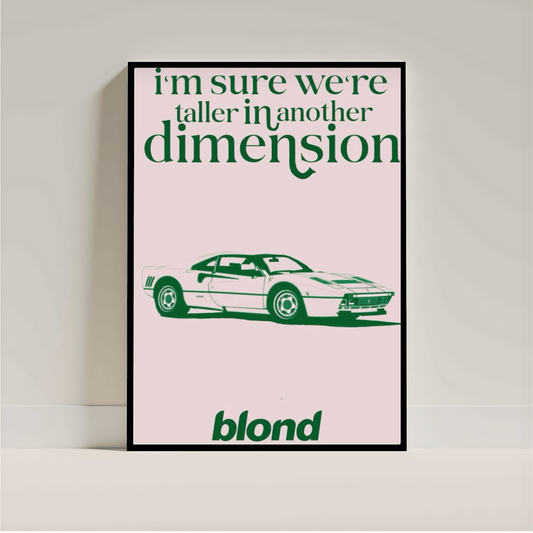 Frank Ocean Blonde Poster – Minimal Album Cover Wall Art - Inkspire