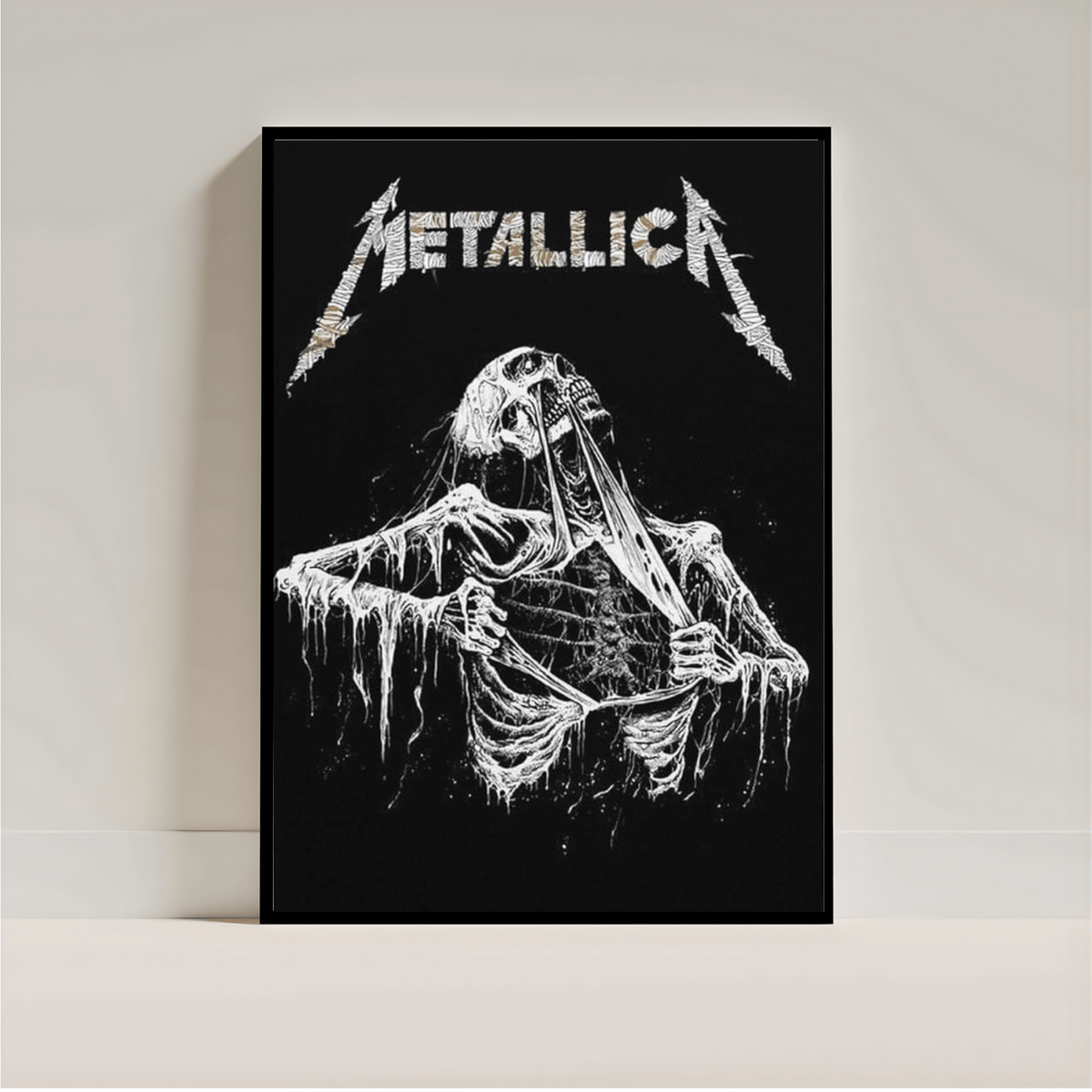 Metallica Poster – Minimalist Heavy Metal Wall Art | Premium Aesthetic Print - Inkspire