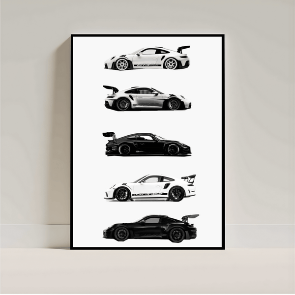 Porsche Wall Art Poster | Luxury Car Print | Aesthetic Automotive Room Deco - Inkspire
