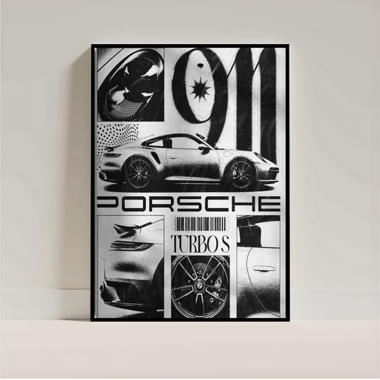 Porsche Wall Art Poster | Luxury Car Print | Aesthetic Automotive Room Deco - Inkspire