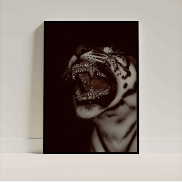 Tiger Poster | Luxury Animal Wall Art | Dark Aesthetic Room Decor - Inkspire